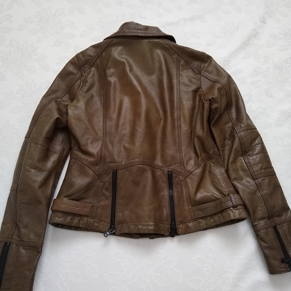 Wilsons Leather asymmetric moto biker jacket - Picture 2 of 12